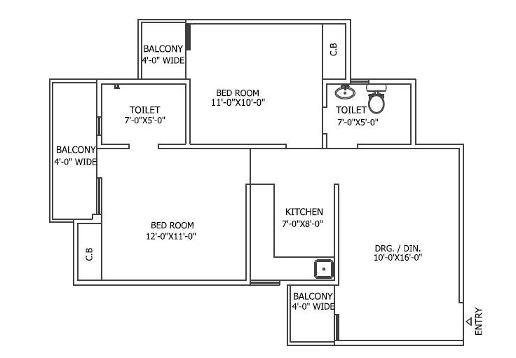Gaur City 3rd Avenue — floor plan 1