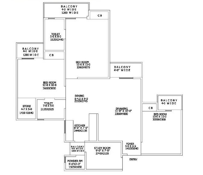 Gaur City 3rd Avenue — floor plan 3