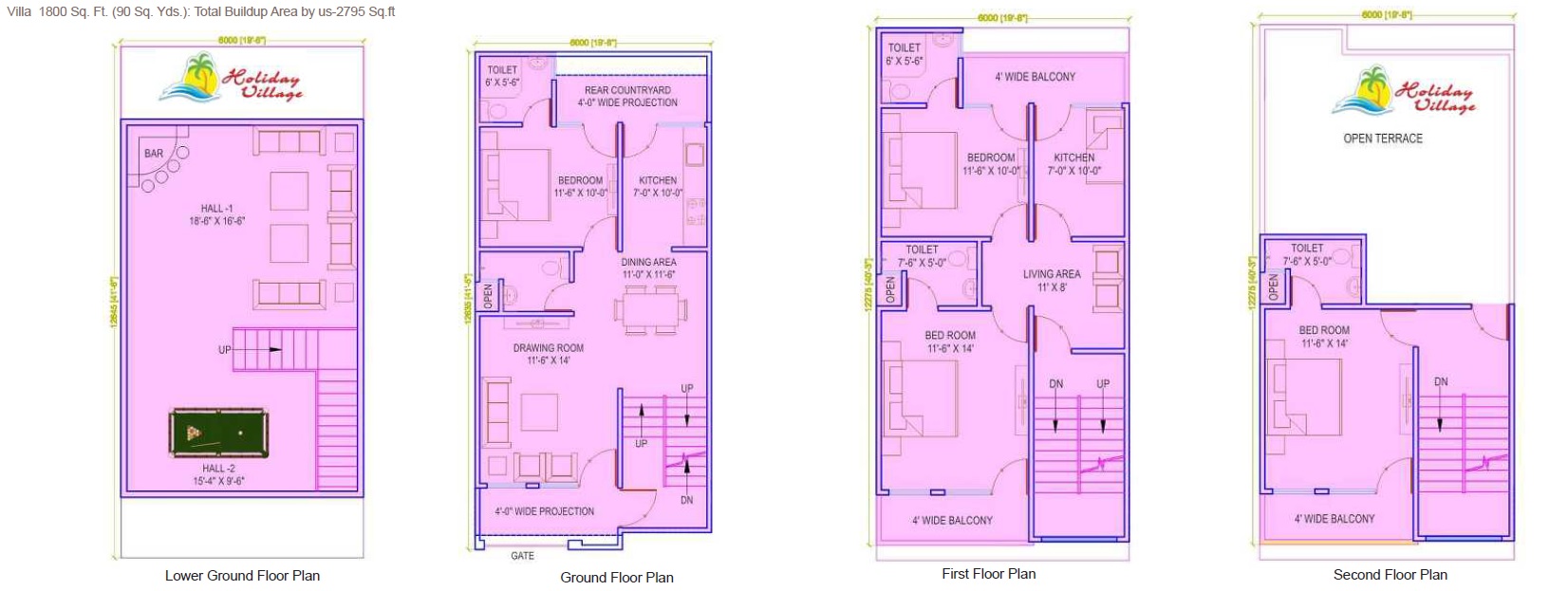 Supertech Up Country Villa — floor plan 1