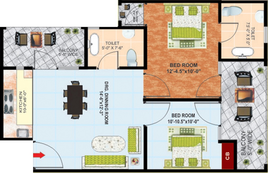 S S Emerald — floor plan 2