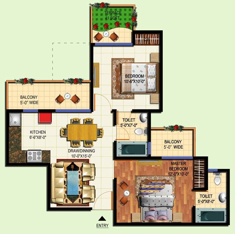 Amrapali Tropical Garden — floor plan 1