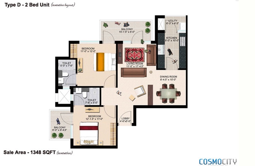 Era Cosmo City Phase 3 — floor plan 1