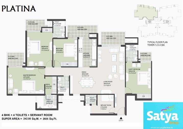 Satya Platina — floor plan 3