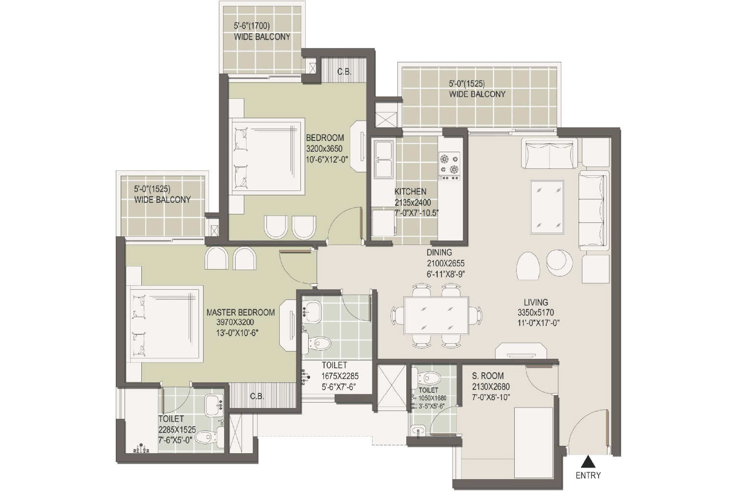 Satya Platina — floor plan 1