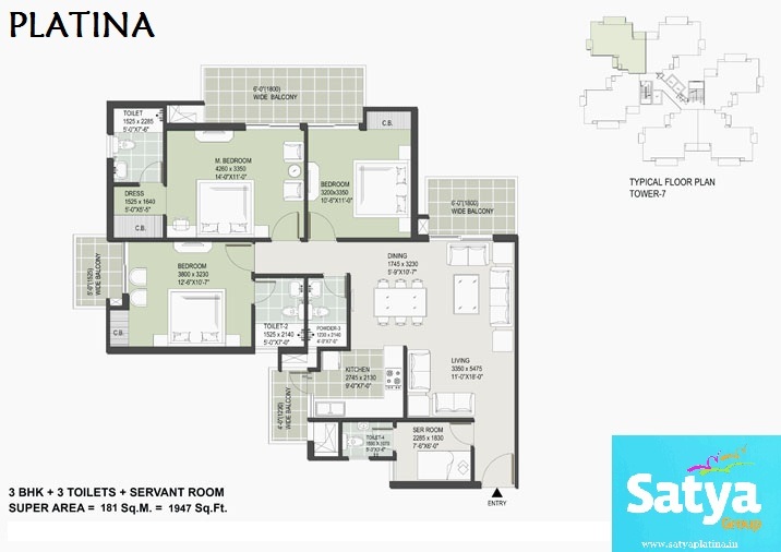 Satya Platina — floor plan 2