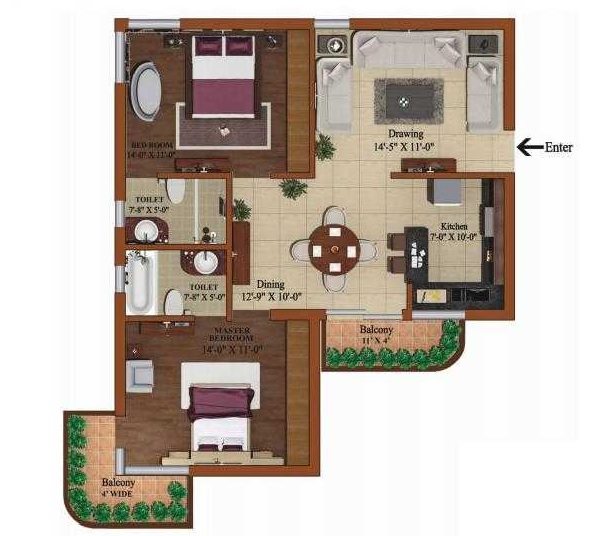 Forte Point The Oliver Spire — floor plan 1
