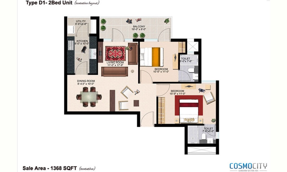 Era Cosmo City Phase 2 — floor plan 1