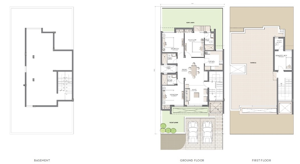 Unitech Espace Premiere Villas — floor plan 1
