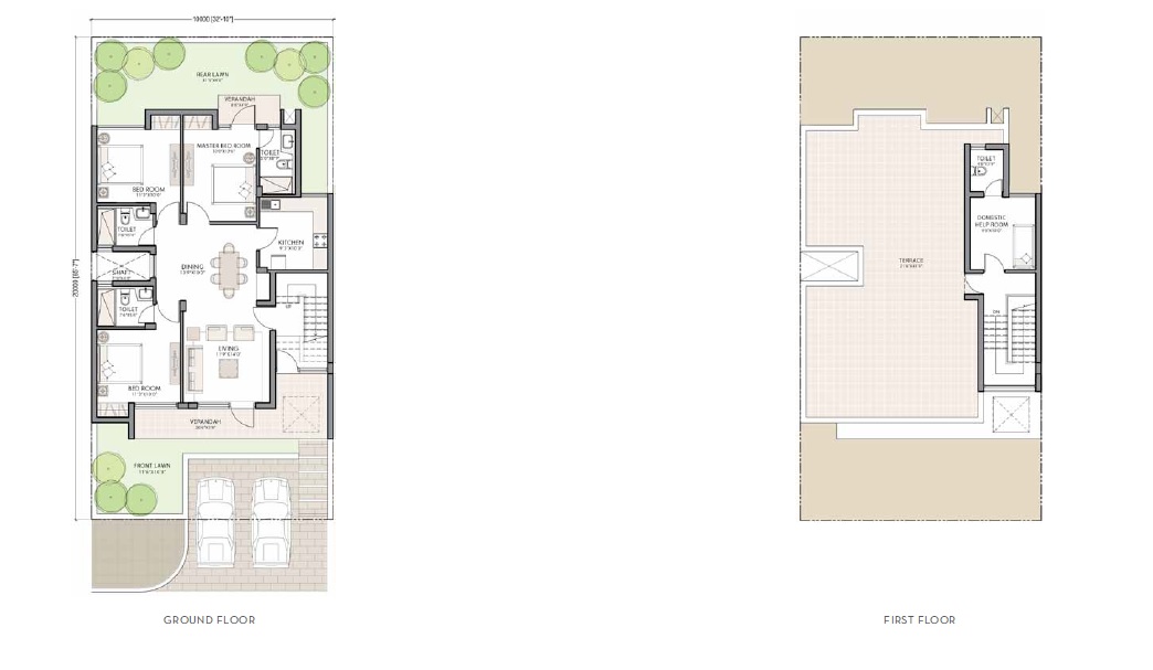 Unitech Espace Premiere Villas — floor plan 2