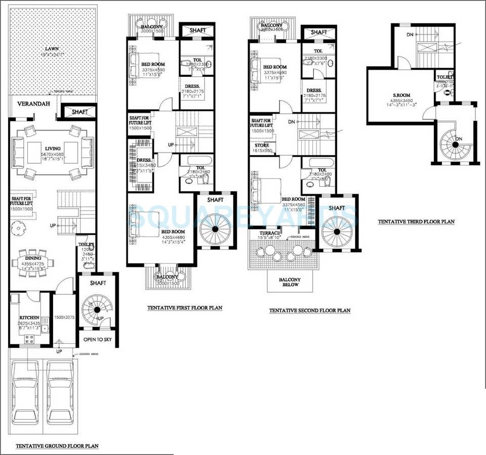 DLF New Town Heights Town Houses — floor plan 1