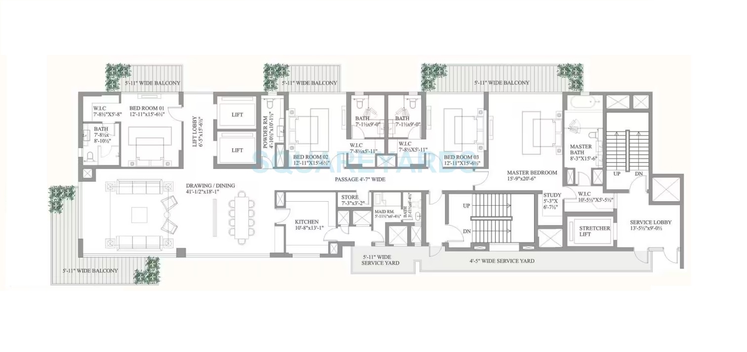 Paras Quartier - Highend Tower 1 — floor plan 1