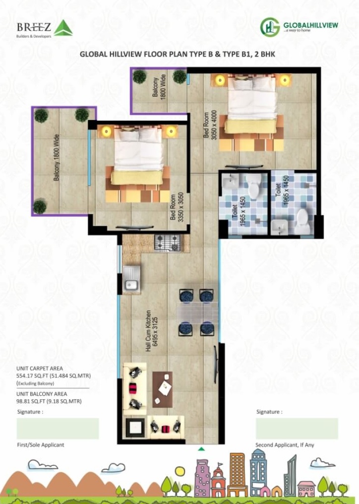 Global Hill View — floor plan 1