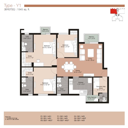 Unitech The Residences Sector 33 — floor plan 5