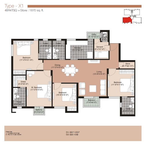 Unitech The Residences Sector 33 — floor plan 7