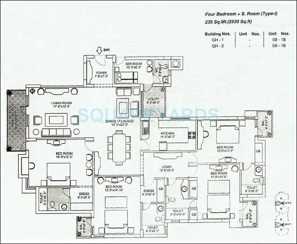 Vipul Orchid Gardens — floor plan 3