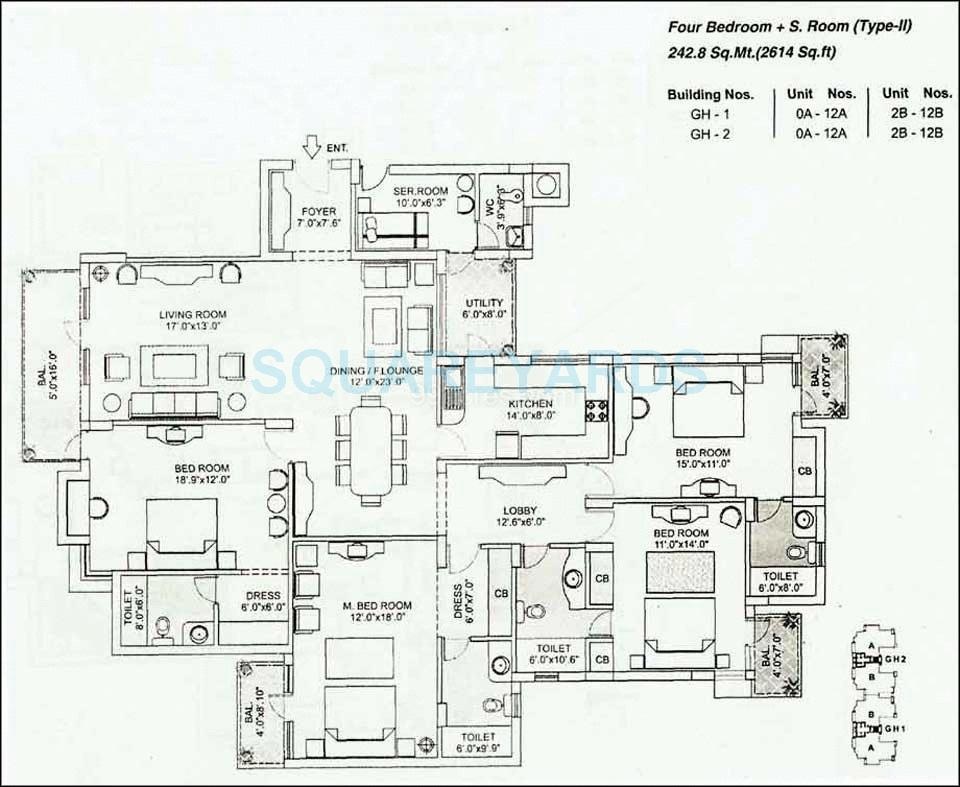 Vipul Orchid Gardens — floor plan 4