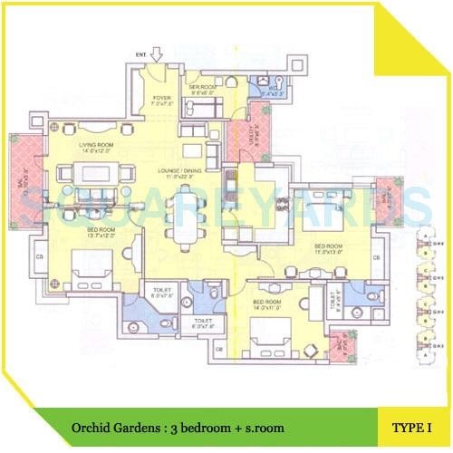 Vipul Orchid Gardens — floor plan 1