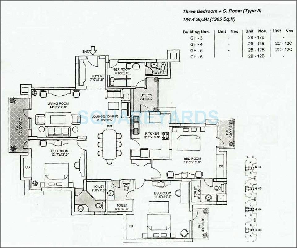 Vipul Orchid Gardens — floor plan 2
