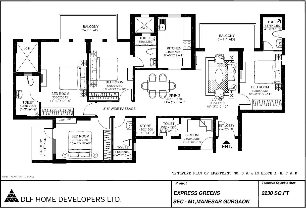DLF Express Greens — floor plan 3