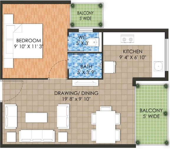 Raheja Krishna Housing Scheme — floor plan 1
