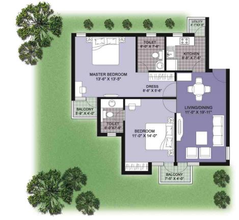 Unitech Vistas — floor plan 1