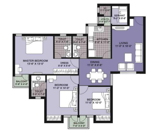 Unitech Vistas — floor plan 2