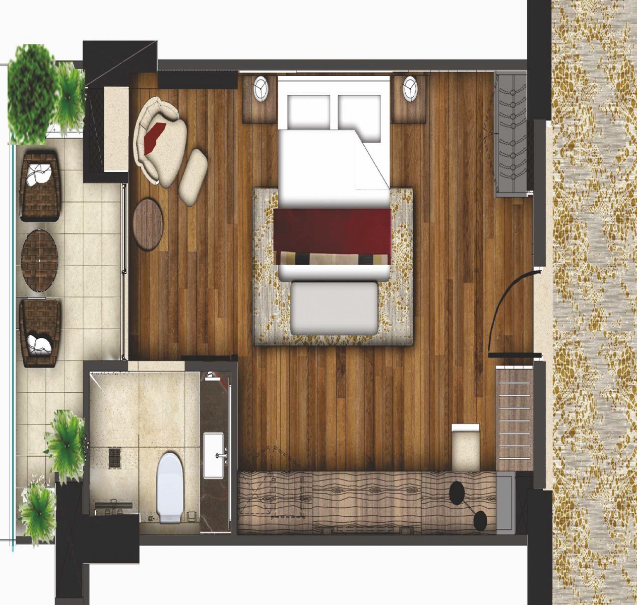 Satya Element One Service Apartment — floor plan 1