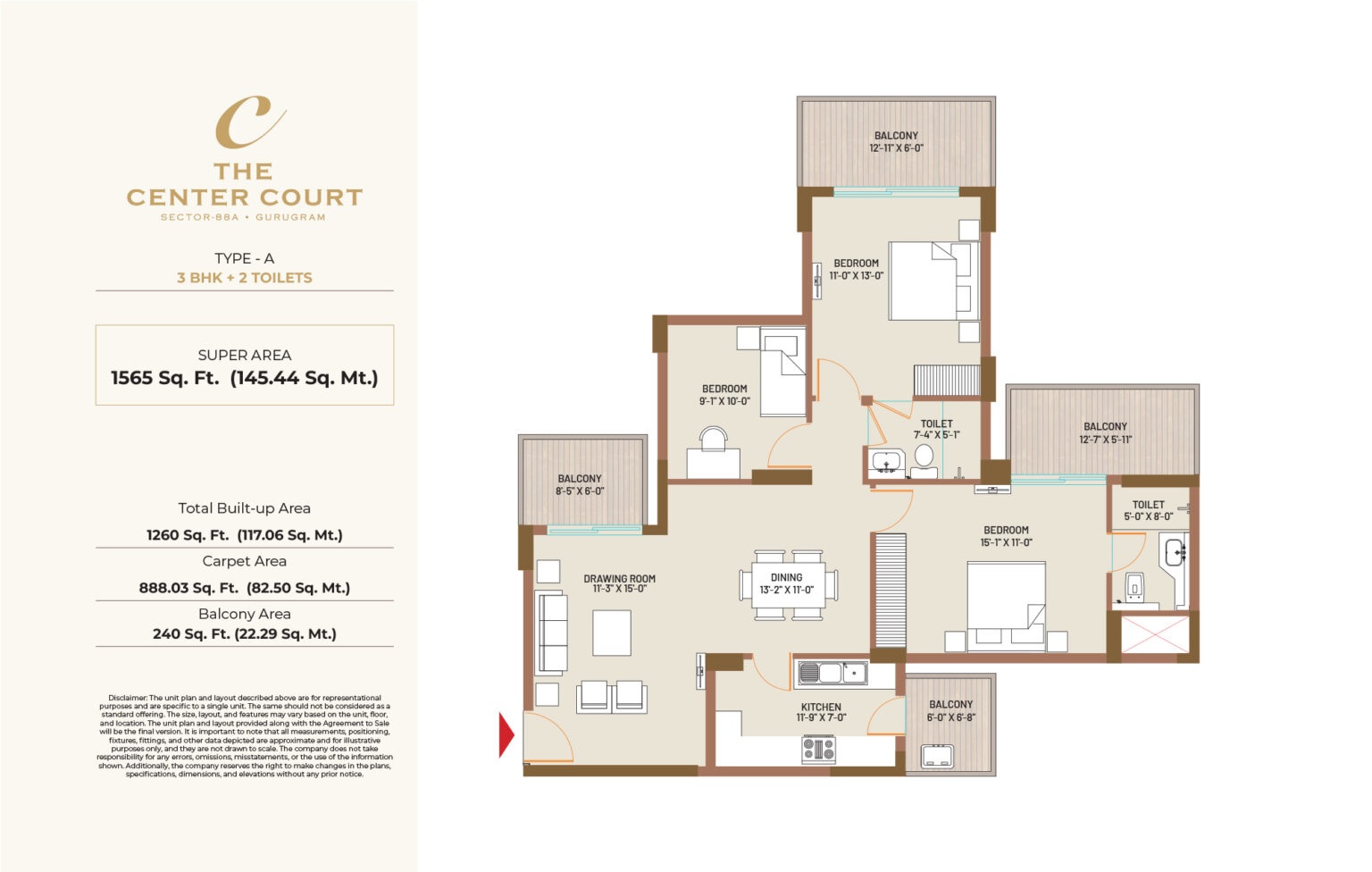 The Center Court — floor plan 1