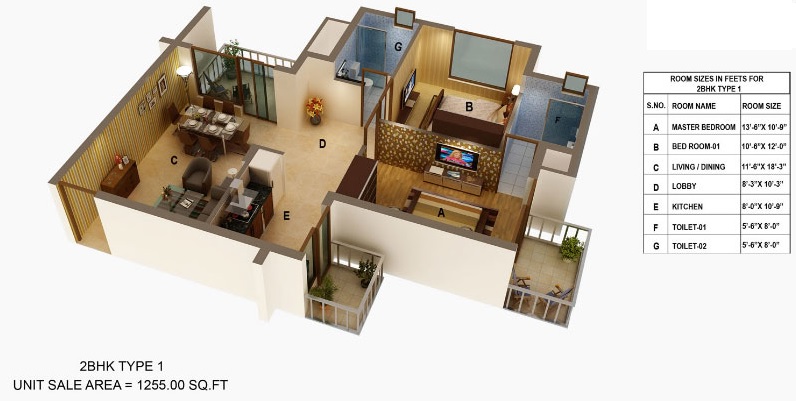 Ansal Estella — floor plan 1