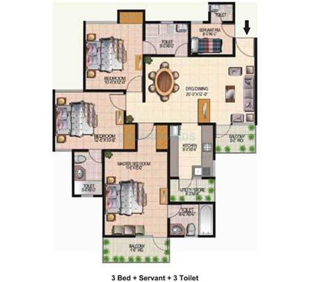Today Ridge Residency II — floor plan 1