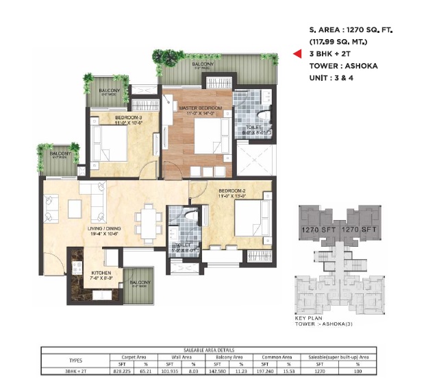Sikka Kimaantra Greens — floor plan 1