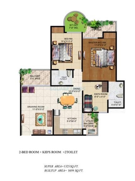 Ajnara Grand Heritage Phase 2 — floor plan 1