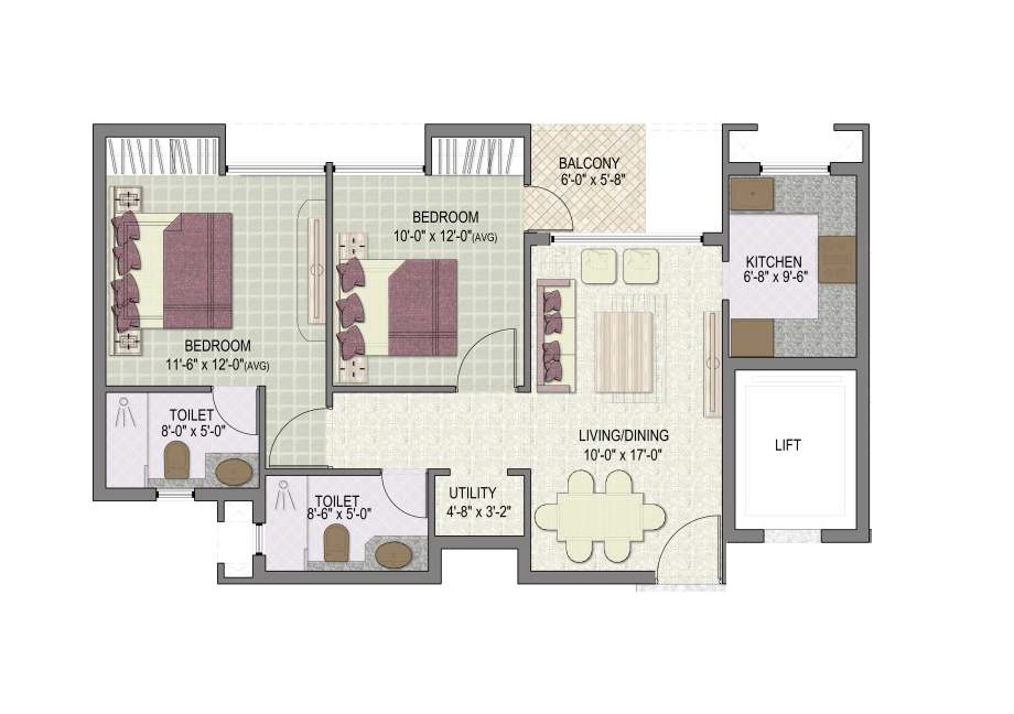Jaypee Kensington Boulevard — floor plan 1