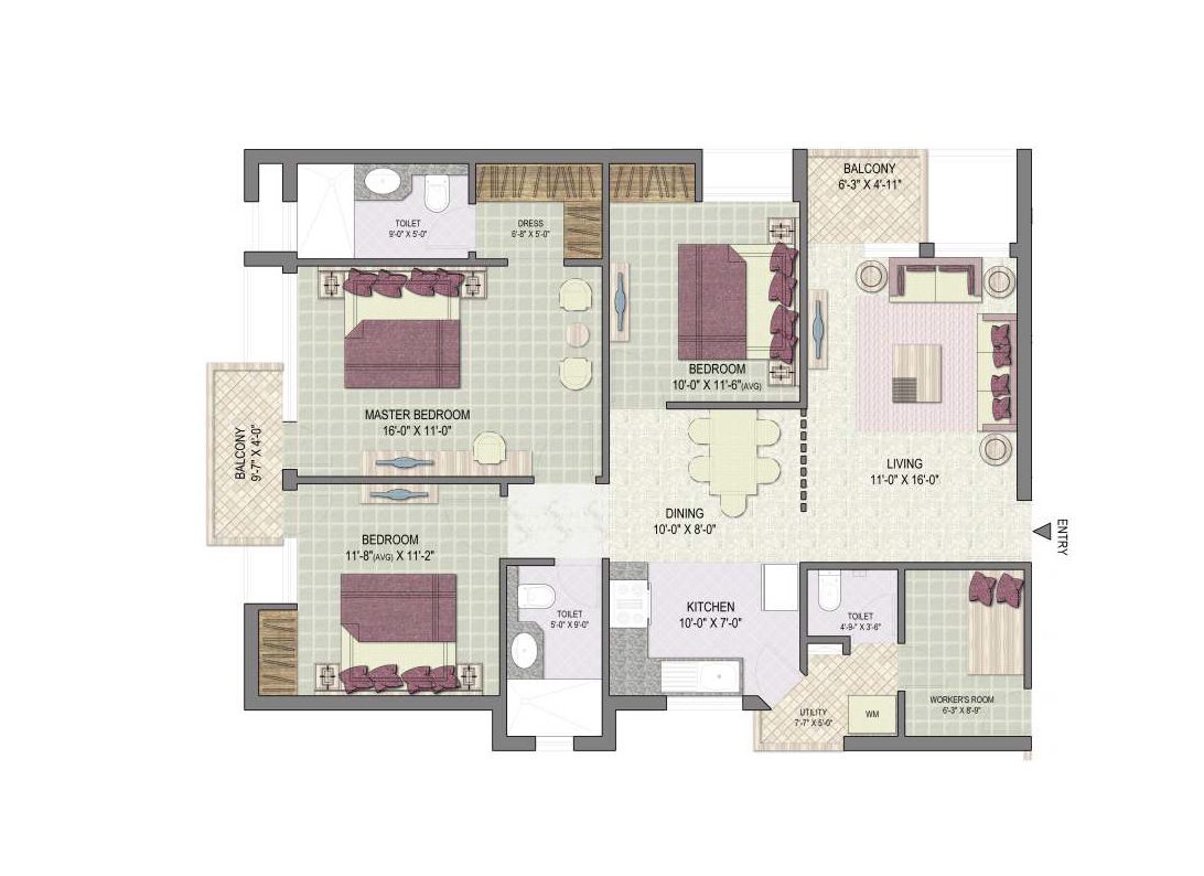 Jaypee Kensington Boulevard — floor plan 3