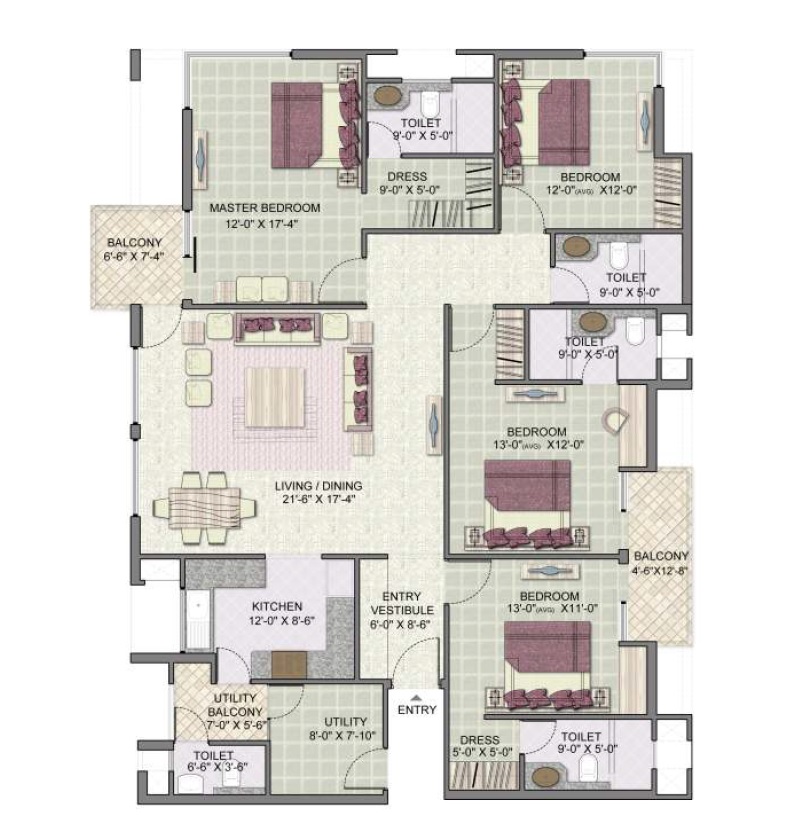 Jaypee Kensington Boulevard — floor plan 4