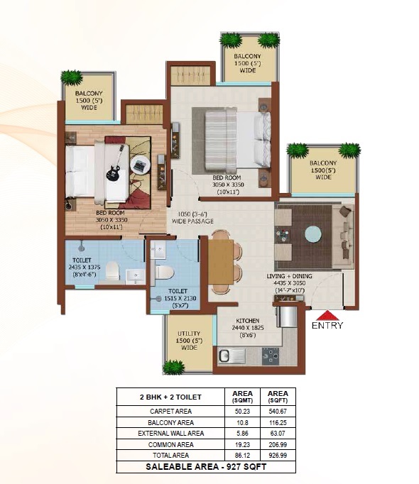 Ajnara City — floor plan 1