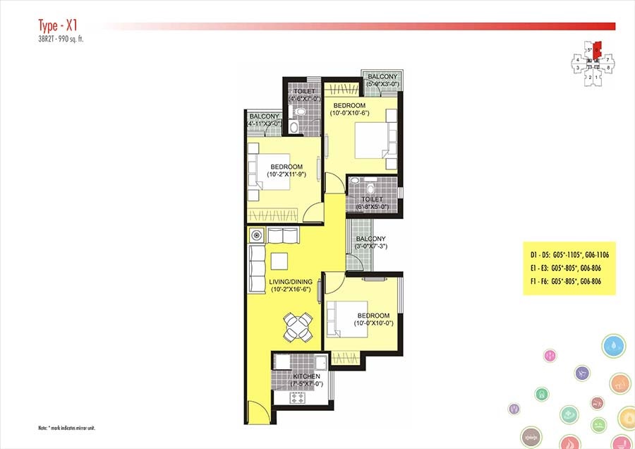 Unitech Unihomes II — floor plan 3