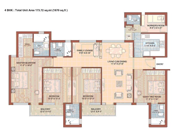 Jaypee Kasa Isles — floor plan 4