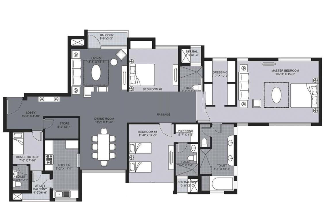 Unitech UGCC Amber — floor plan 2