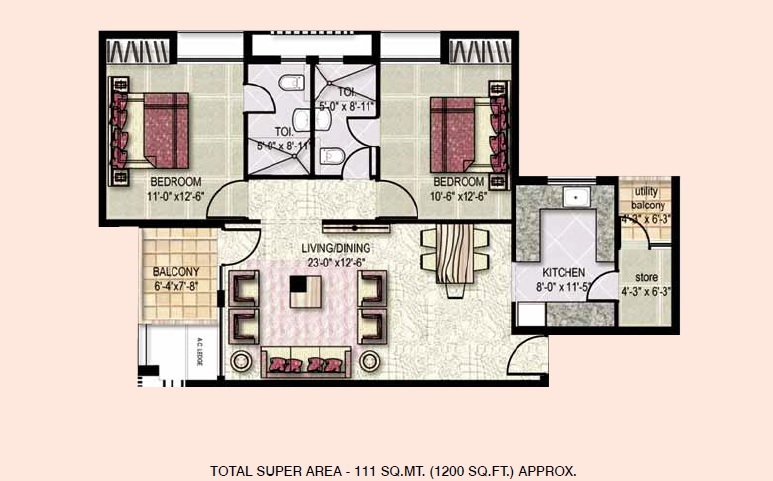 Jaypee Greens Klassic Heights — floor plan 1