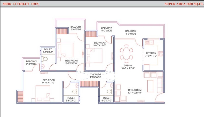 Supertech Renesa — floor plan 1