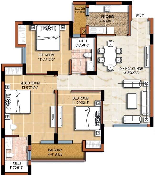 Omaxe Greenwood — floor plan 3