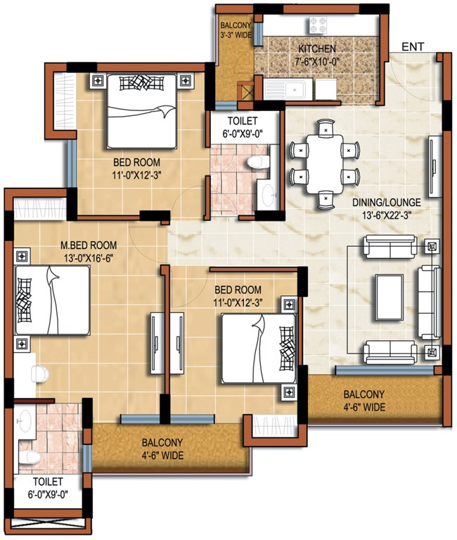 Omaxe Greenwood — floor plan 2