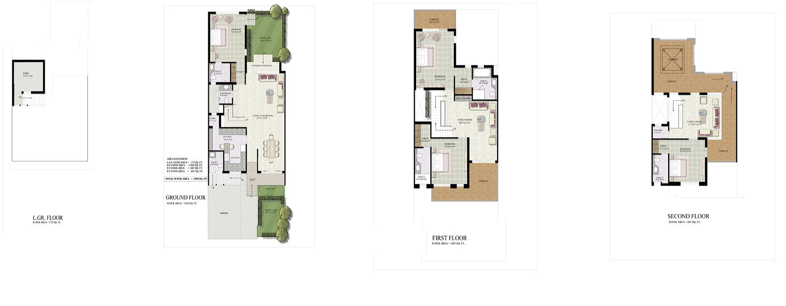 Jaypee Kallisto Town Homes — floor plan 1