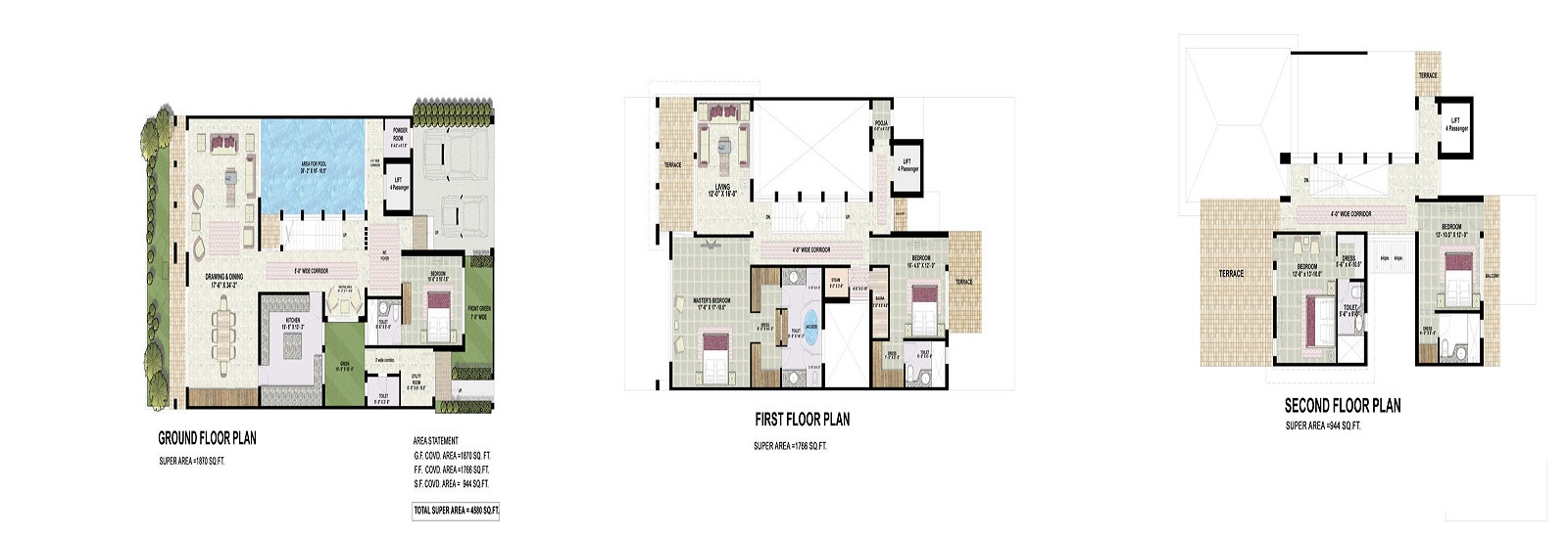 Jaypee Kallisto Town Homes — floor plan 2