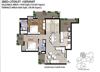 Amrapali Cloud Ville — floor plan 1