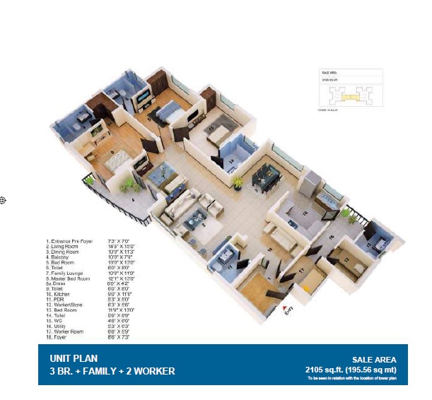 Jaypee Greens The Orchards — floor plan 3