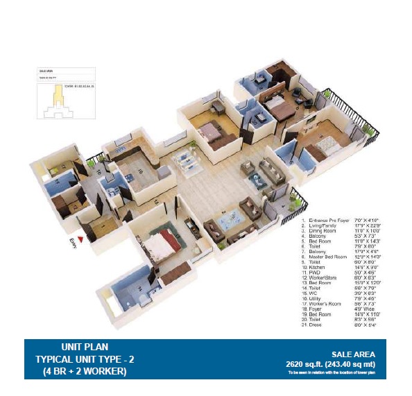 Jaypee Greens The Orchards — floor plan 4