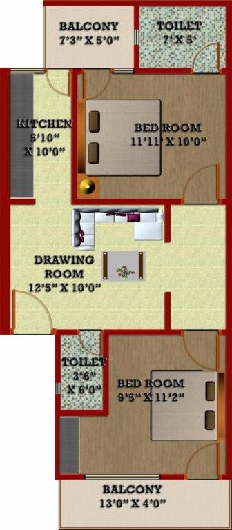 Satyam G R Garden — floor plan 2