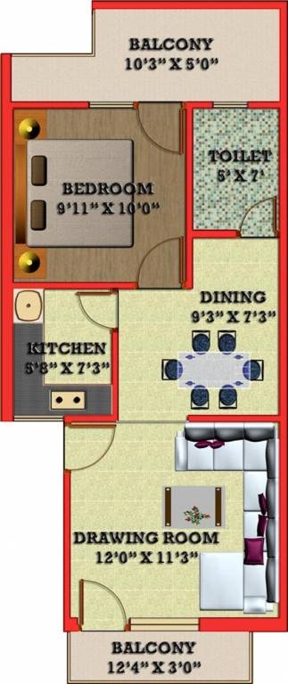 Satyam G R Garden — floor plan 1